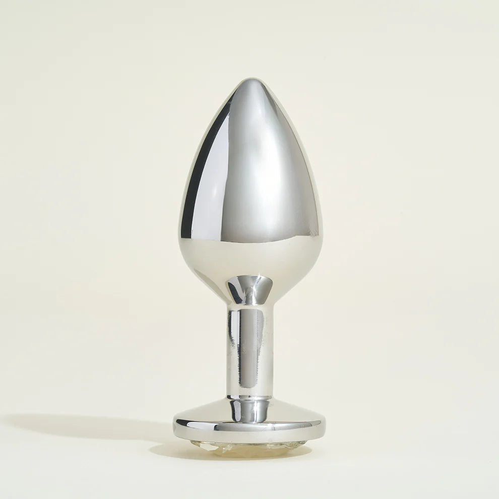 Plug métal bijou Steel Cristal transparent