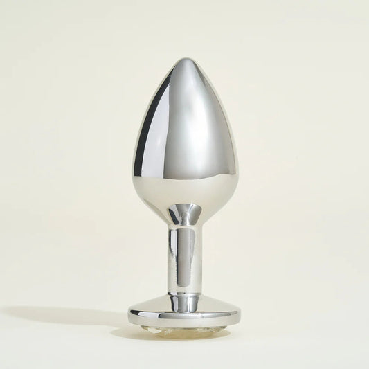 Plug métal bijou Steel Cristal transparent