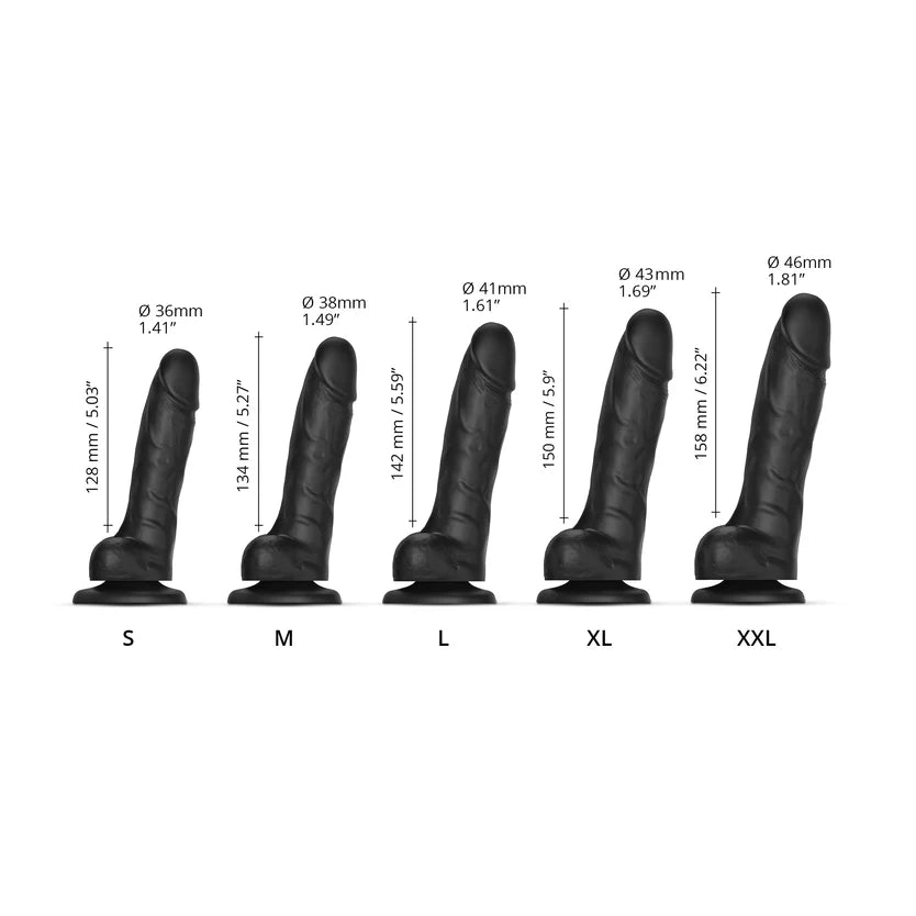 Sliding skin dildo réaliste dual density