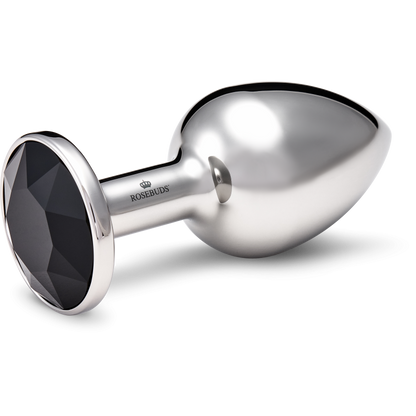 Plug de luxe en Inox taille Medium et cristal noir