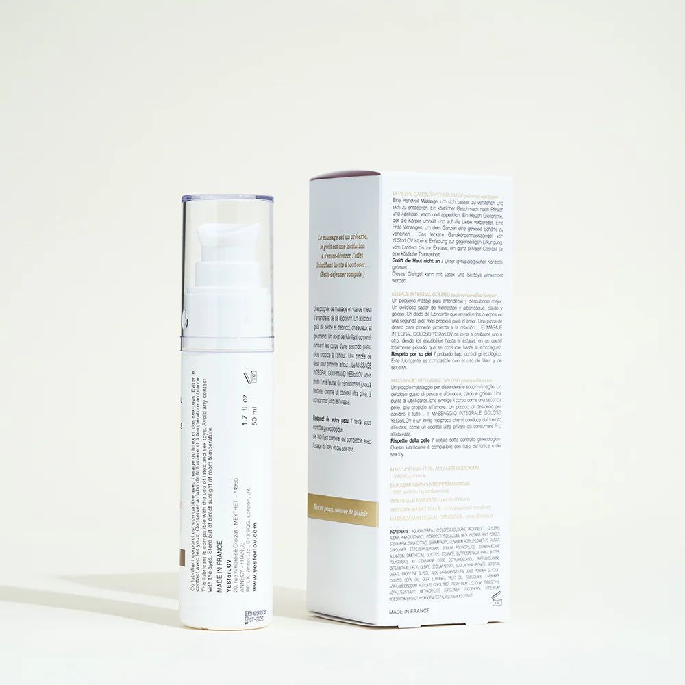 Massage intégral et lubrifiant gourmand - Pêche Abricot