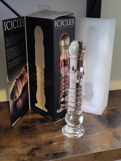Icicles n°06 hand blown glass massager