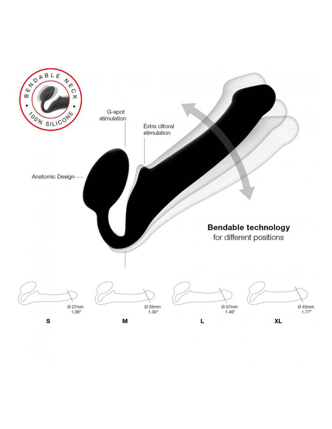 Strap-on strapless non vibrant