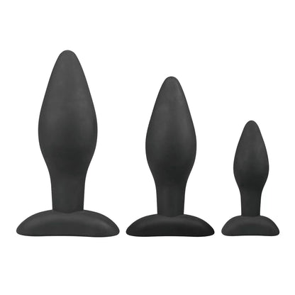 Set de plug noir en silicone EasyToys