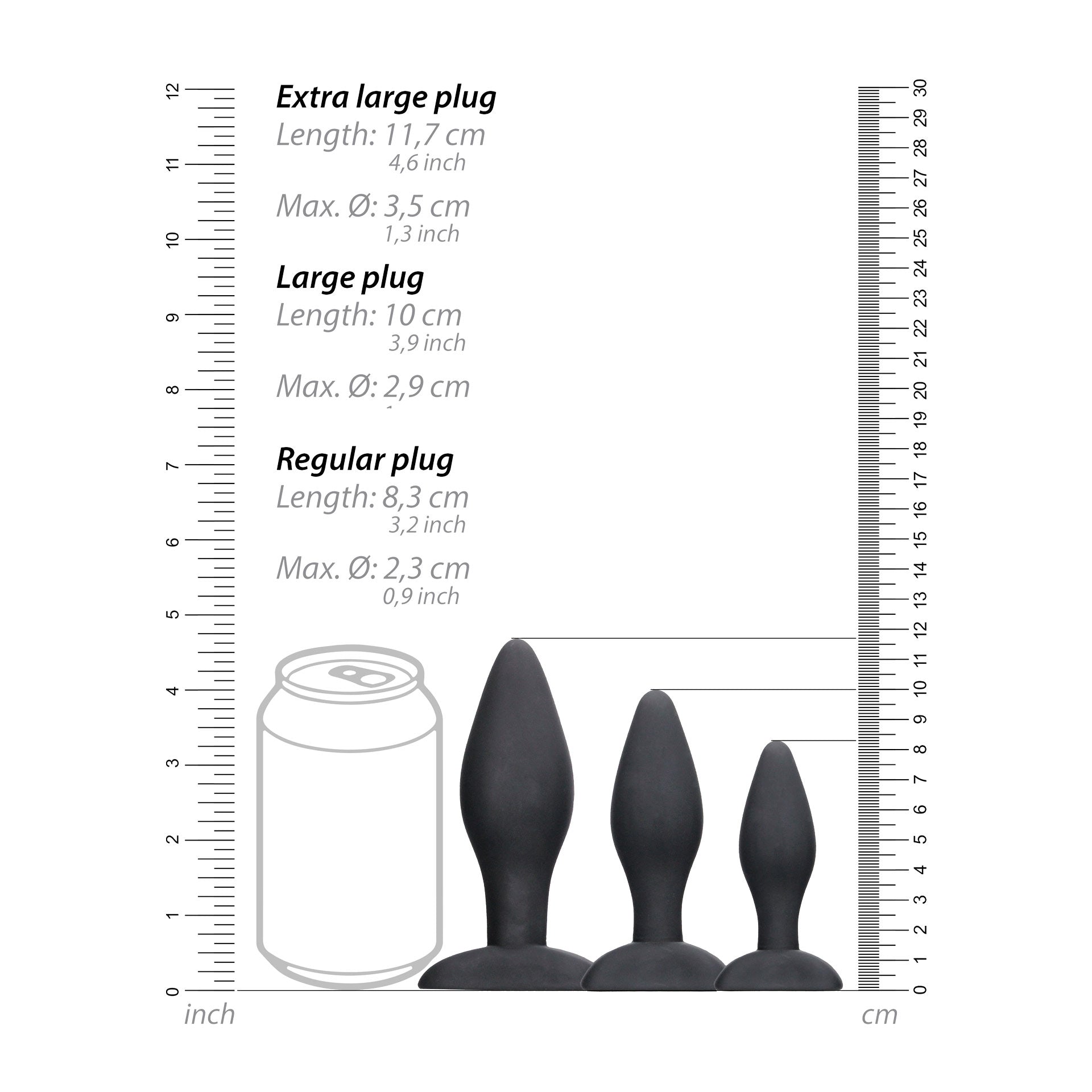 Coffret 3 Plugs Anal Apex