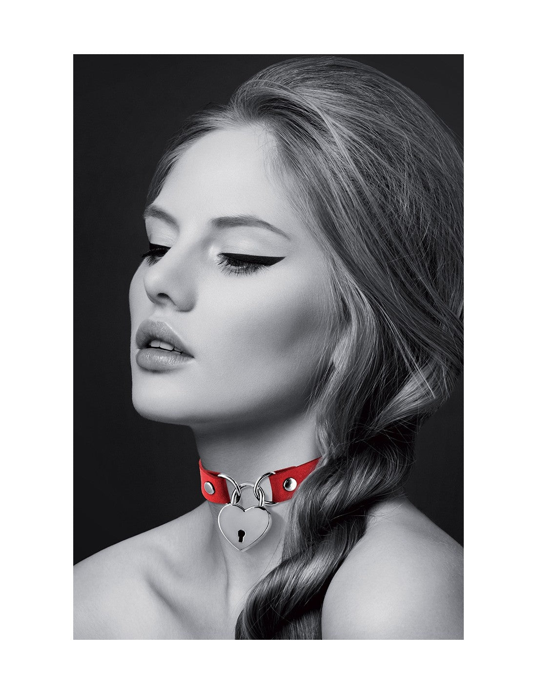 Collier cœur cadenas