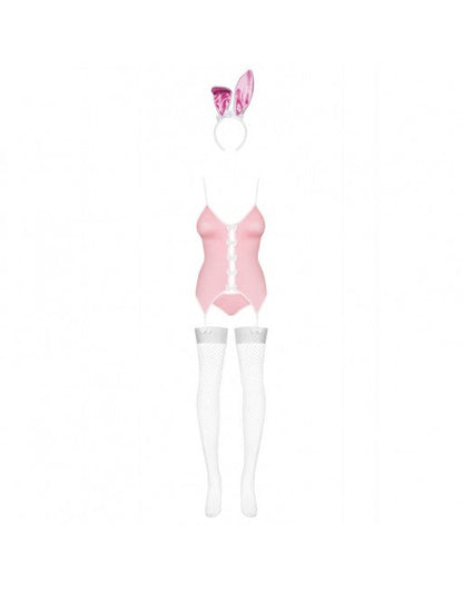 Costume Bunny Lapin 4 pièces rose - Taille S/M