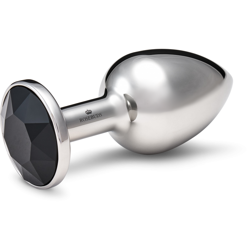 Plug de luxe en Inox taille Medium et cristal noir