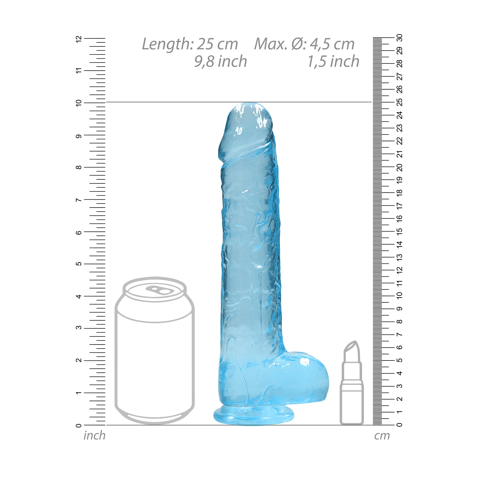 Crystal Clear Dildo 22cm
