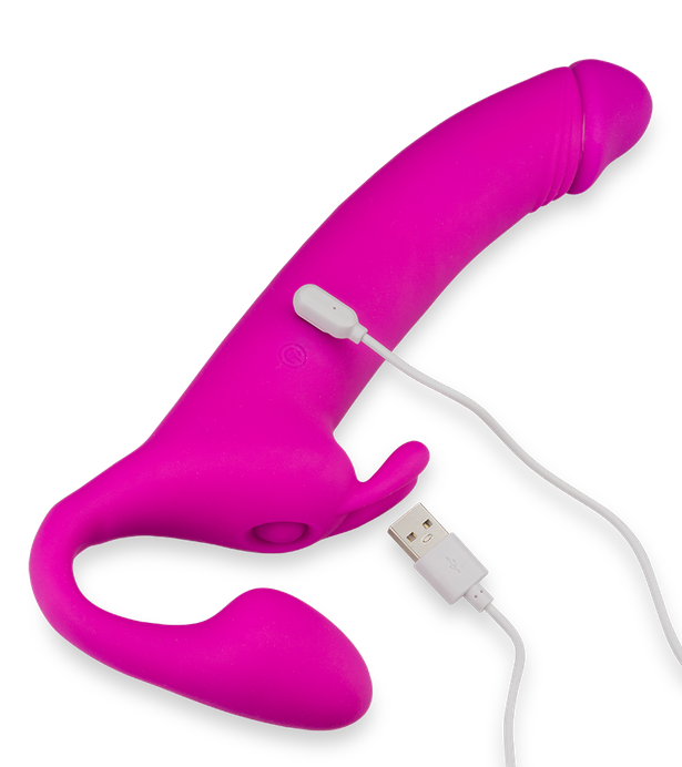 Strap-on vibrant et percuteur Sky