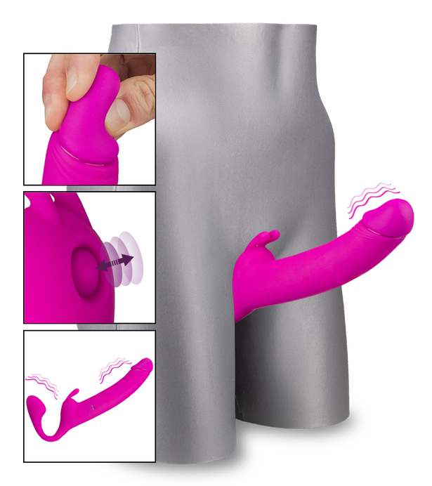 Strap-on vibrant et percuteur Sky