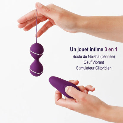 Dalia Boules de geisha télécommandées 3-en-1