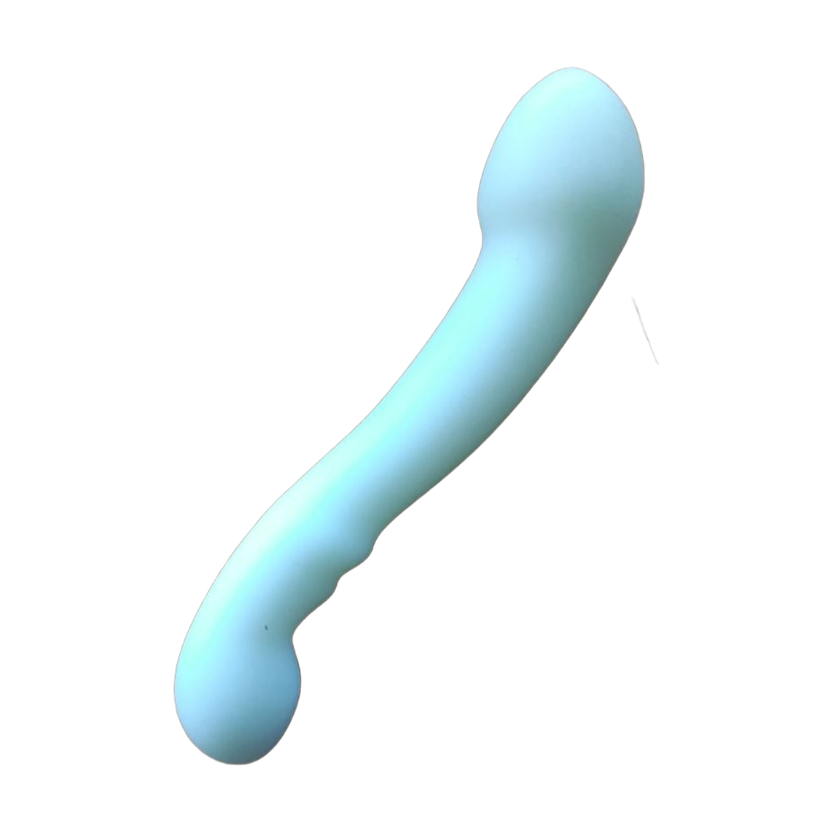 Double gode en silicone blanc