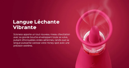 Scioness, Stimulateur de Pompe Clitoridien Avec Langue Vibrante