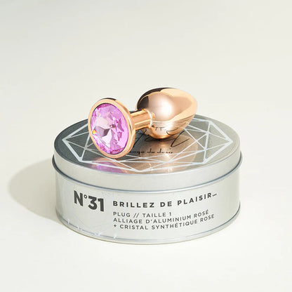 Steel n31, le plug métal avec cristal rose