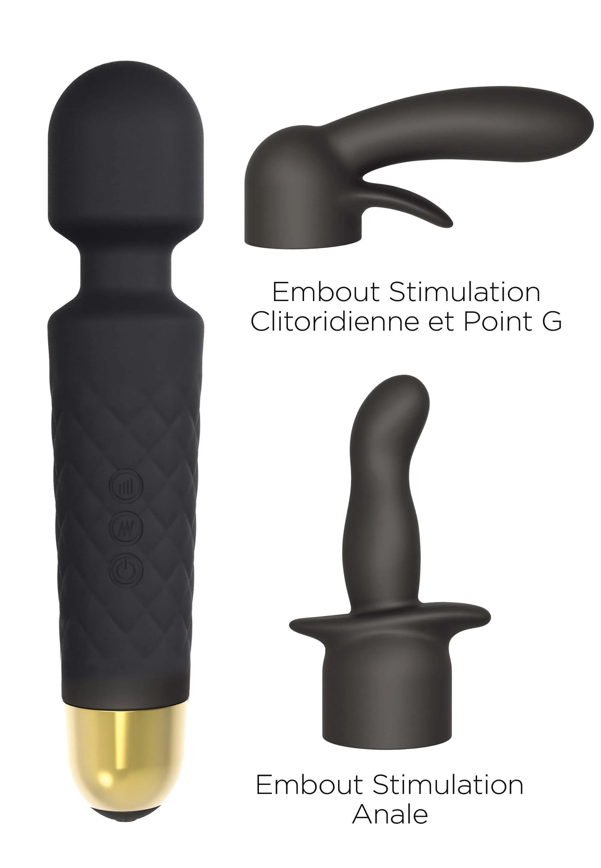 Kit Wanderful, stimulateur wand avec embouts