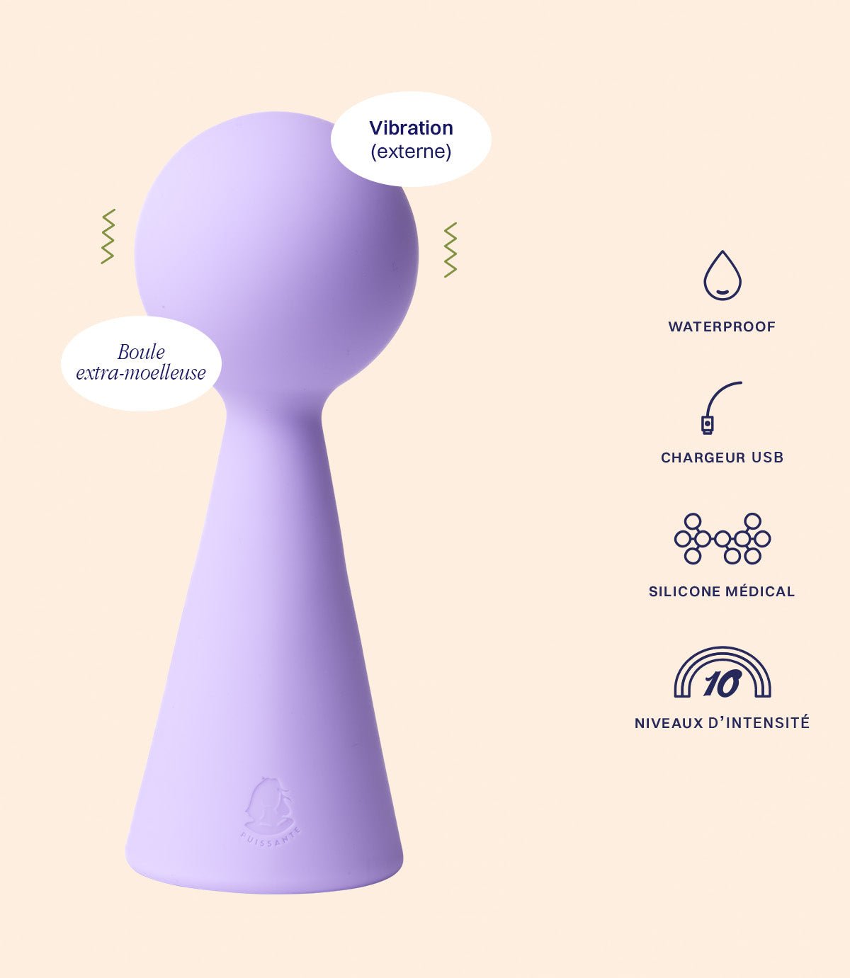Le Bisou, le vibromasseur magic wand de Puissante