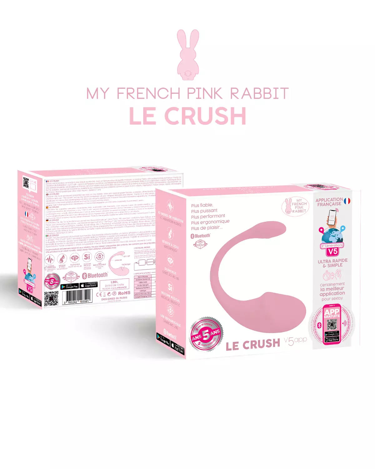 Le Crush, œuf vibrant connecté avec application