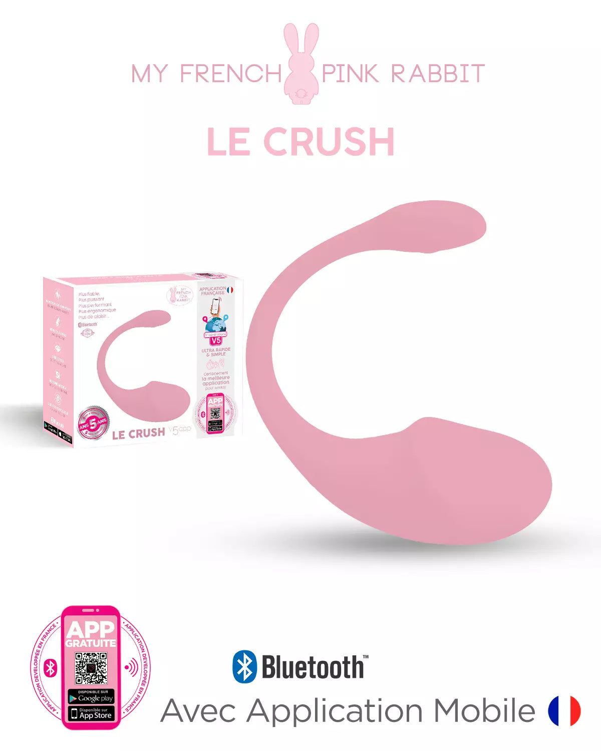 Le Crush, œuf vibrant connecté avec application