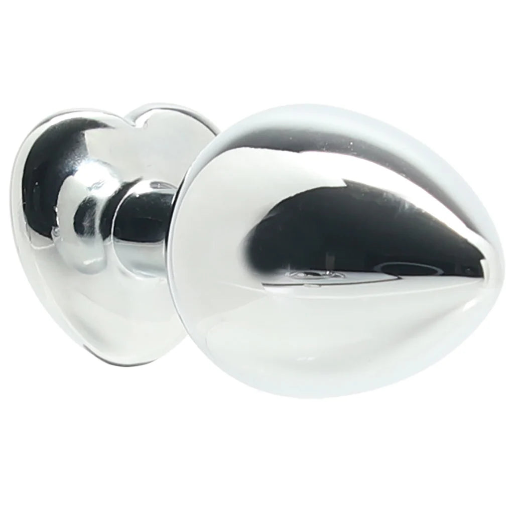 Butt Plug cœur rose en métal