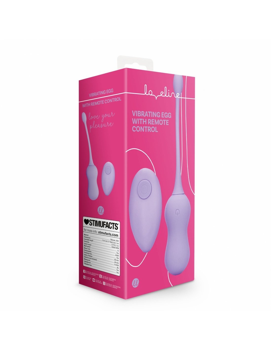 Oeuf vibrant avec télécommande de Loveline