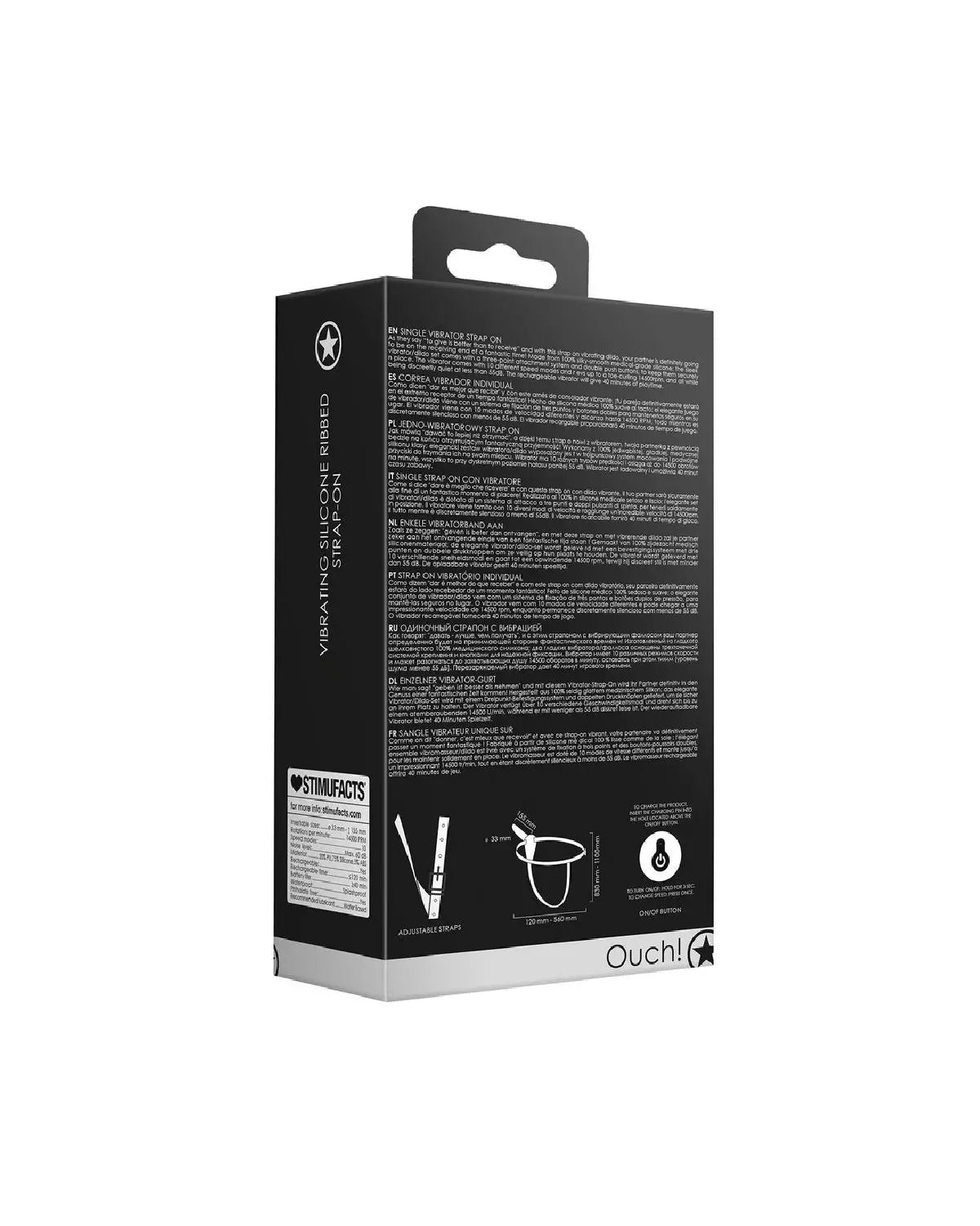 Gode ceinture vibrant et rechargeable de Ouch !