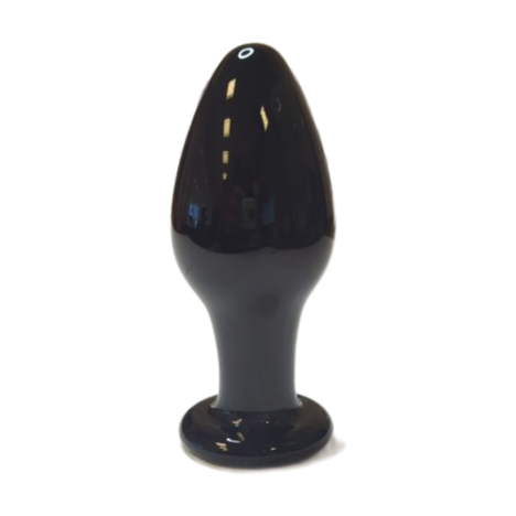 Plug anal en verre noir