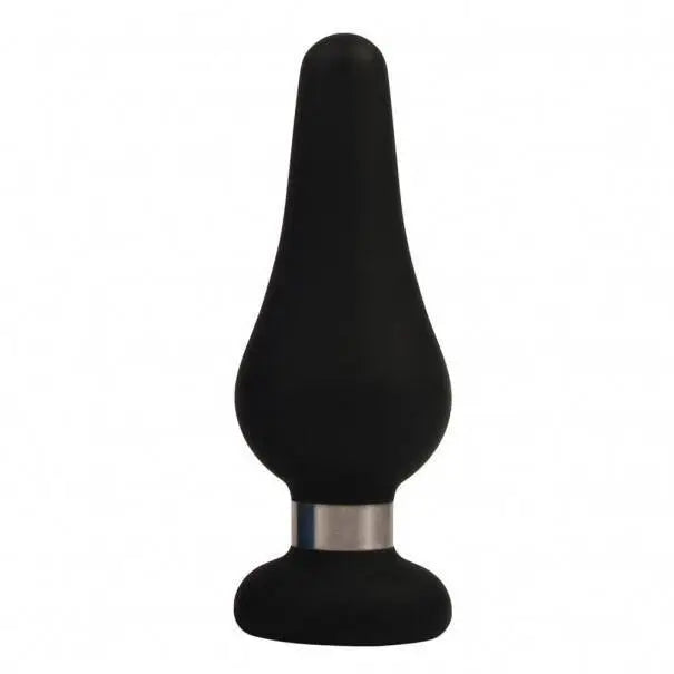Plug anal silicone avec bague métalique