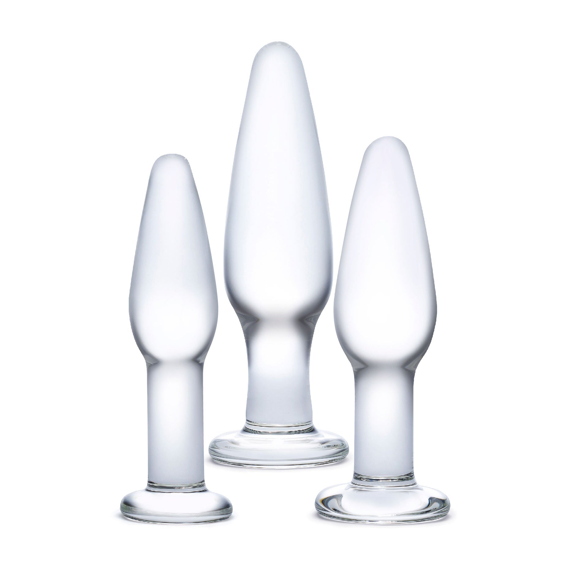 Set 3 plug anal en verre pyrex