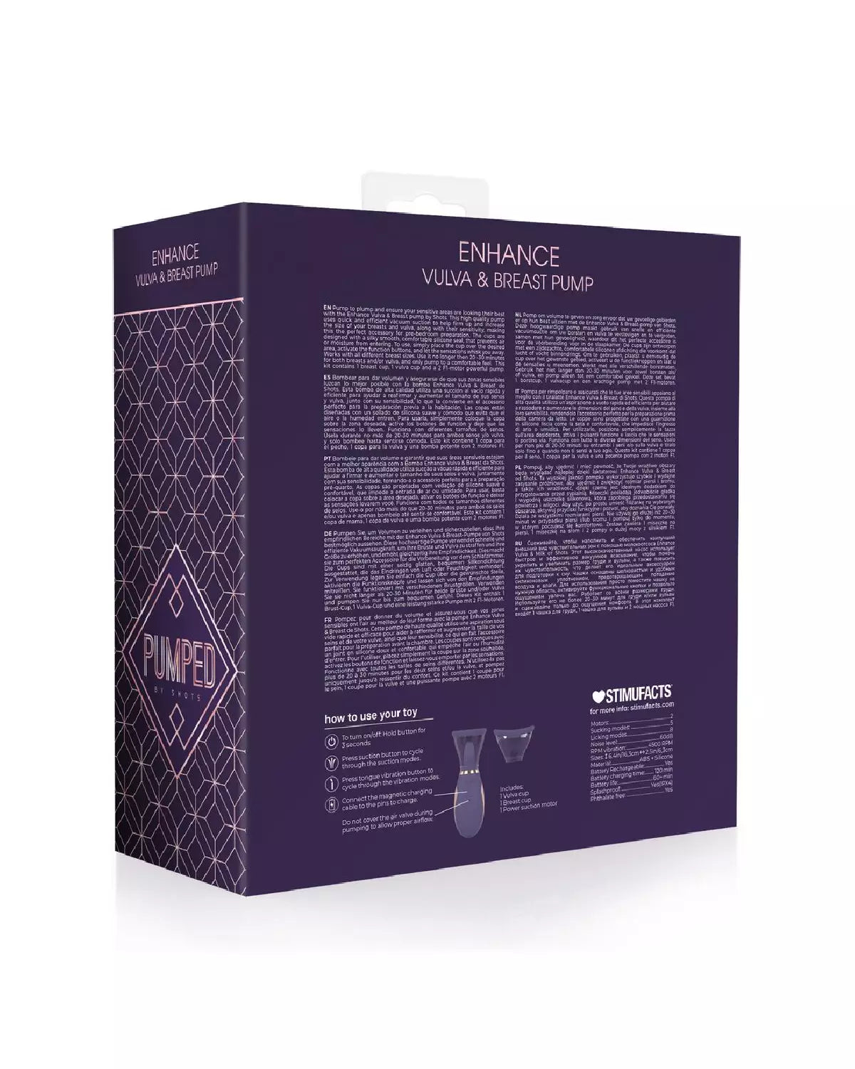 Enhance, pompe pour vulve et seins