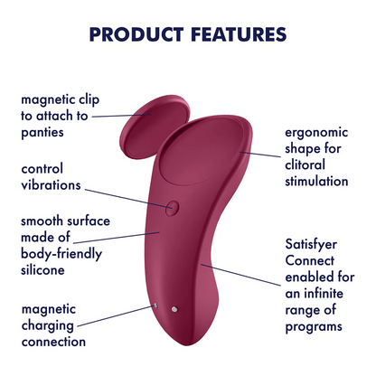 Satisfyer - Sexy Secret, Panty Vibrator + free app