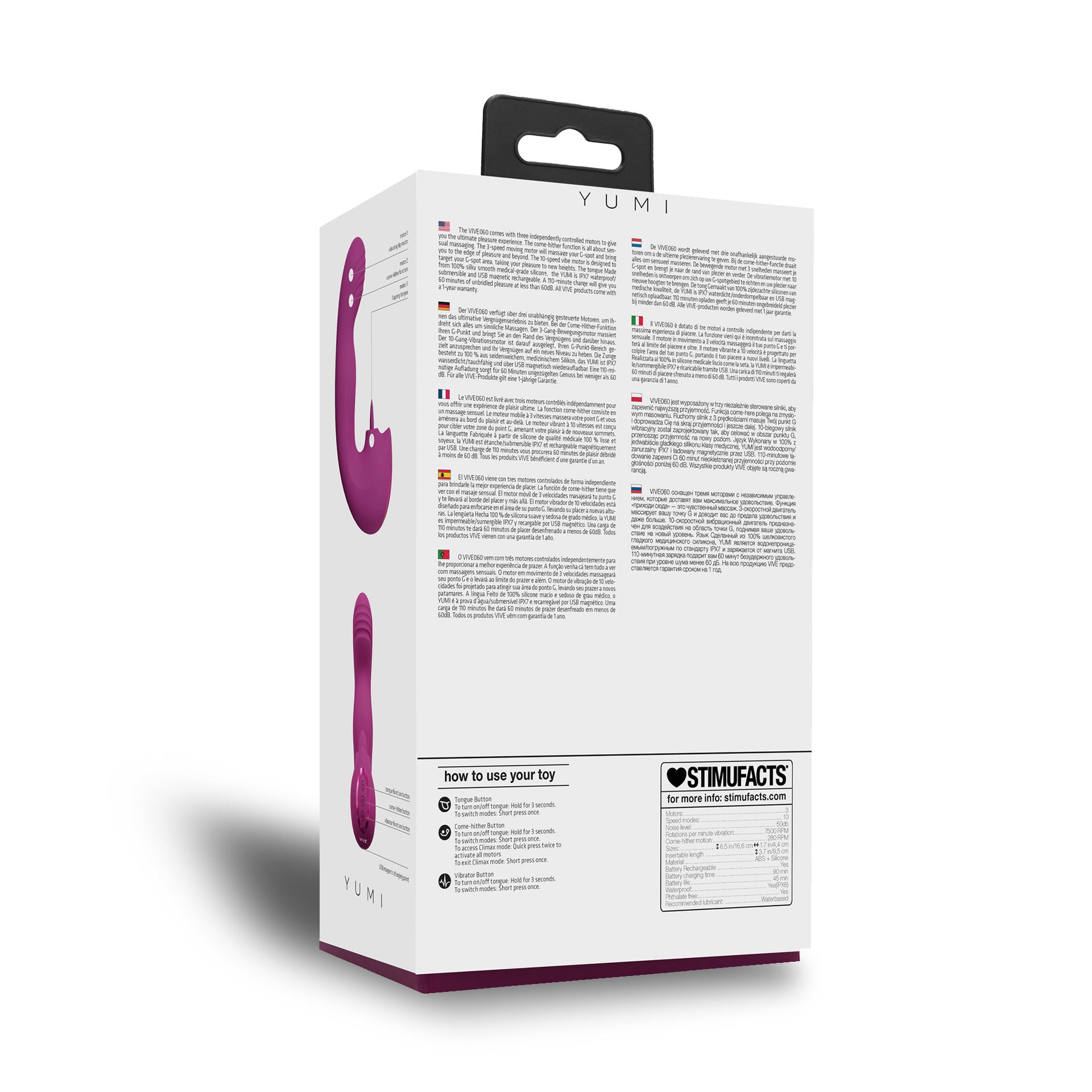 Yumi, le stimulateur point G et mini langue clitoris