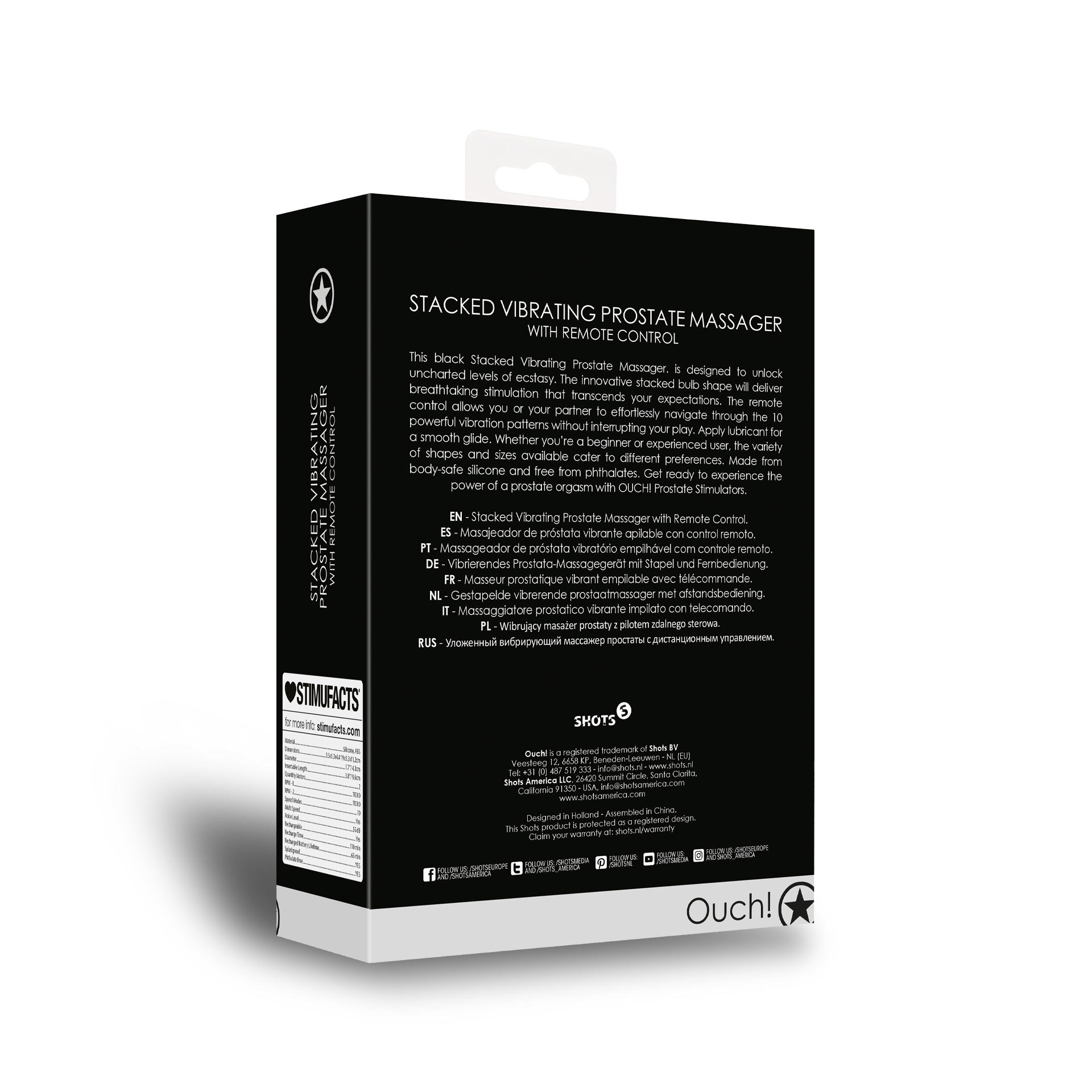 Stacked vibrating, stimulateur prostatique