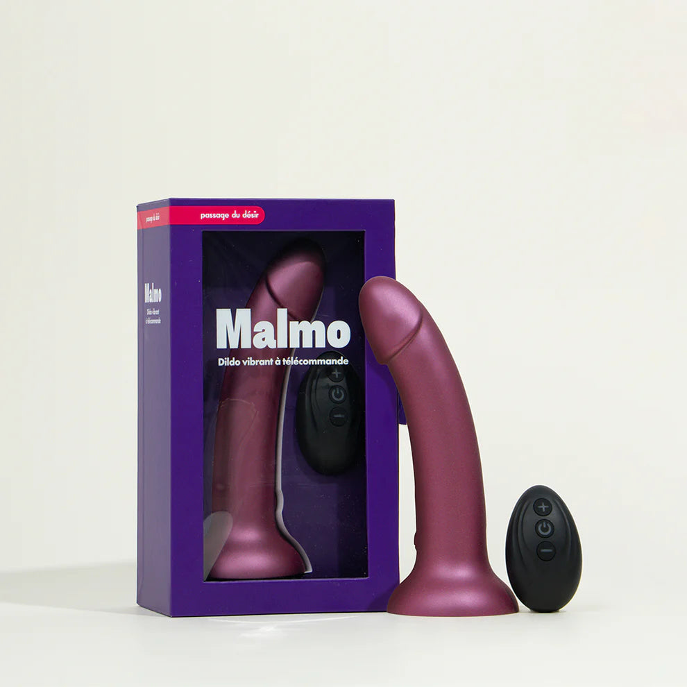 Malmo, gode ventouse vibrant avec télécommande