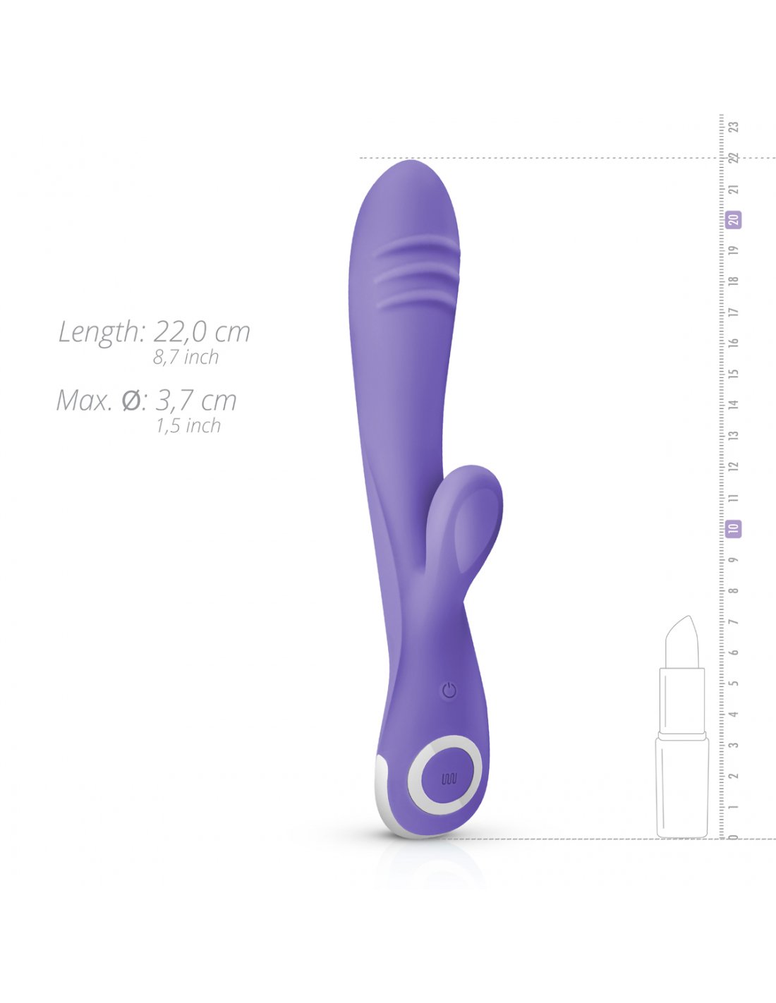 Vibromasseur Rabbit Fane en silicone