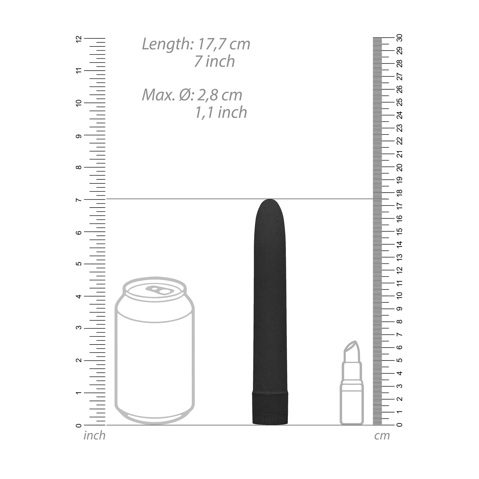 Vibromasseur bio-dégradable et recyclé 17.5 cm