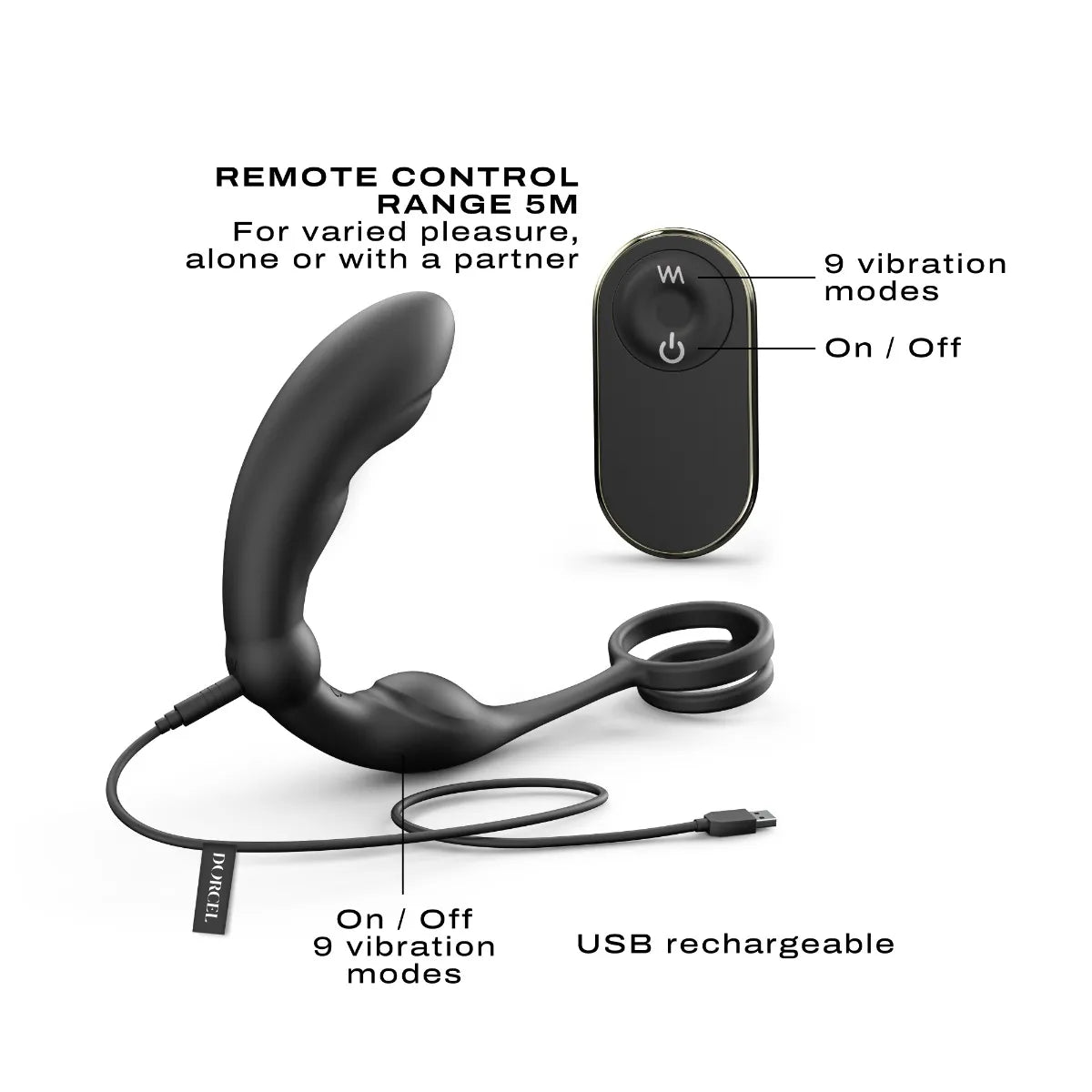 P-ring, cockring et stimulateur prostatique vibrant