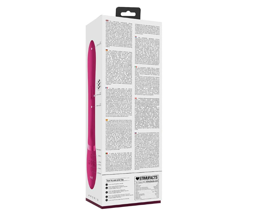 Vibromasseur rabbit à billes stimulantes, Amoris