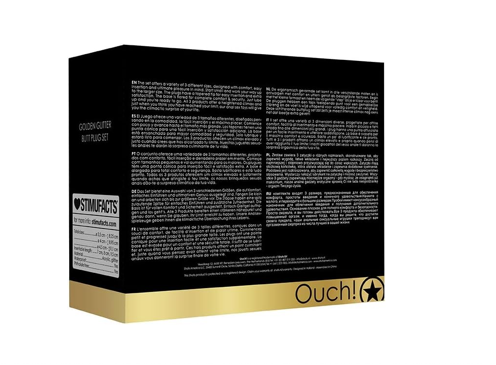 Ensemble de 3 plug anal